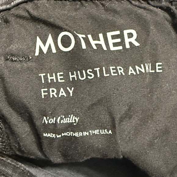 Mother The Hustler Ankle Fray Jeans Womens 28 Black High Rise Stretch Denim - Picture 5 of 7